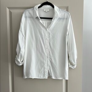 Bohme White Cuffed Sleeve Button Down Shirt